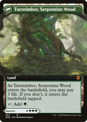 Turntimber Symbiosis // Turntimber, Serpentine Wood (Extended Art) [Zendikar Rising] | Odin's Place