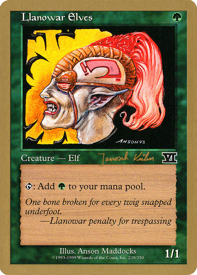 Llanowar Elves (Janosch Kuhn) [World Championship Decks 2000] | Odin's Place