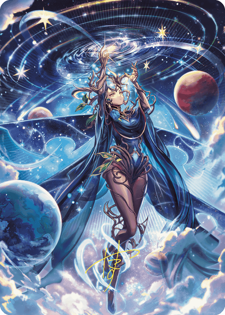 Omniscience Anime Art Card (Gold-Stamped Signature) [Wilds of Eldraine Art Series] | Odin's Place
