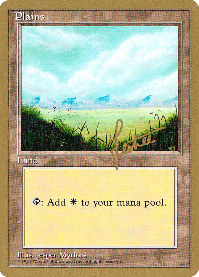 Plains (bl366) (Bertrand Lestree) [Pro Tour Collector Set] | Odin's Place