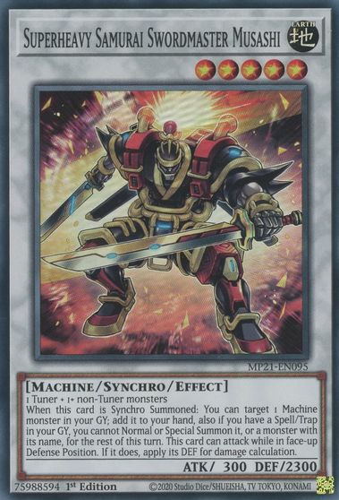 Superheavy Samurai Swordmaster Musashi [MP21-EN095] Super Rare | Odin's Place