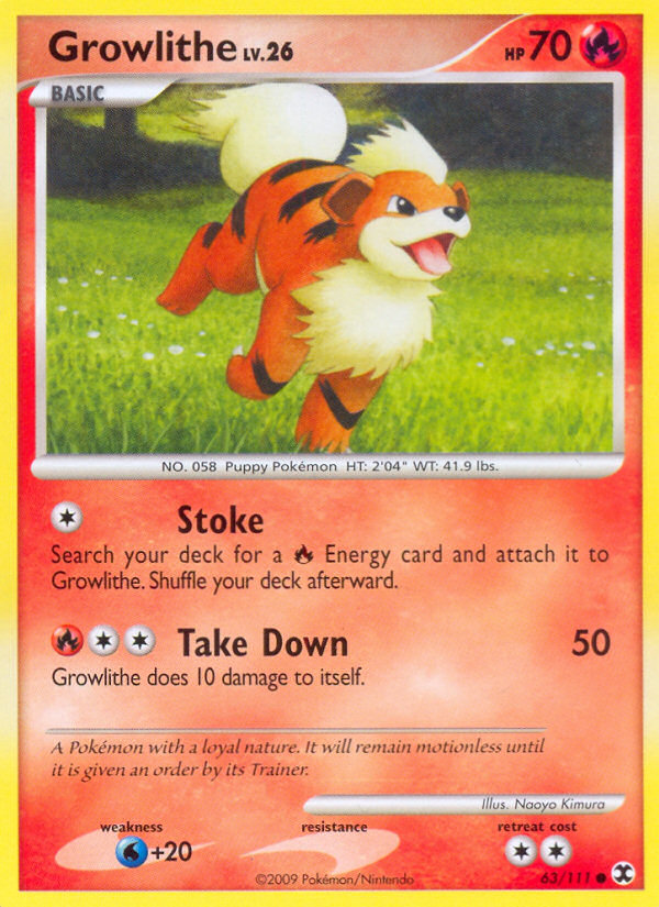 Growlithe (63/111) [Platinum: Rising Rivals] | Odin's Place