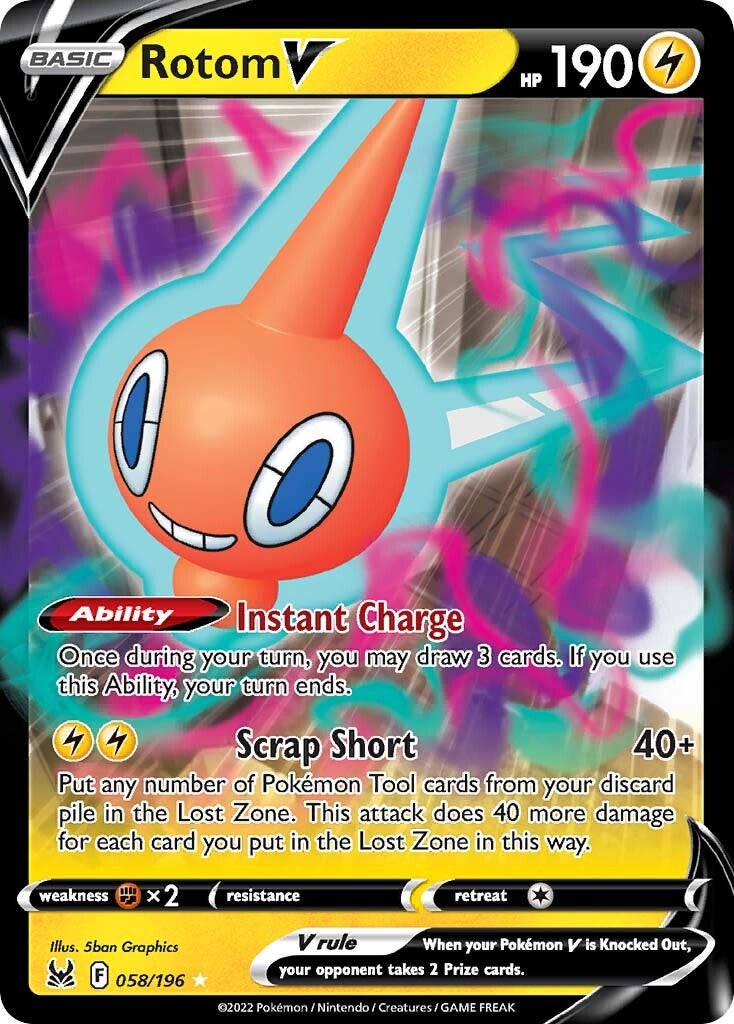 Rotom V (058/196) [Sword & Shield: Lost Origin] | Odin's Place