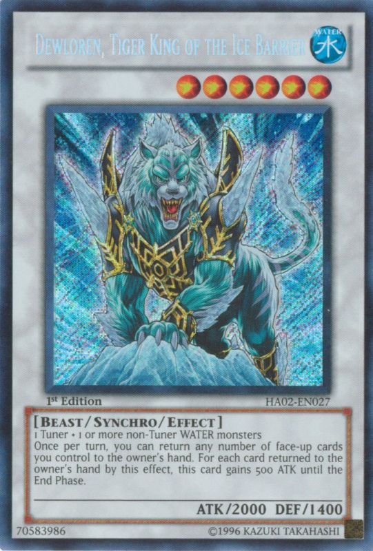 Dewloren, Tiger King of the Ice Barrier [HA02-EN027] Secret Rare | Odin's Place