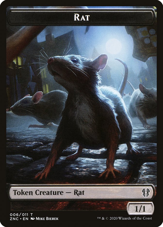 Faerie Rogue // Rat Double-Sided Token [Zendikar Rising Commander Tokens] | Odin's Place