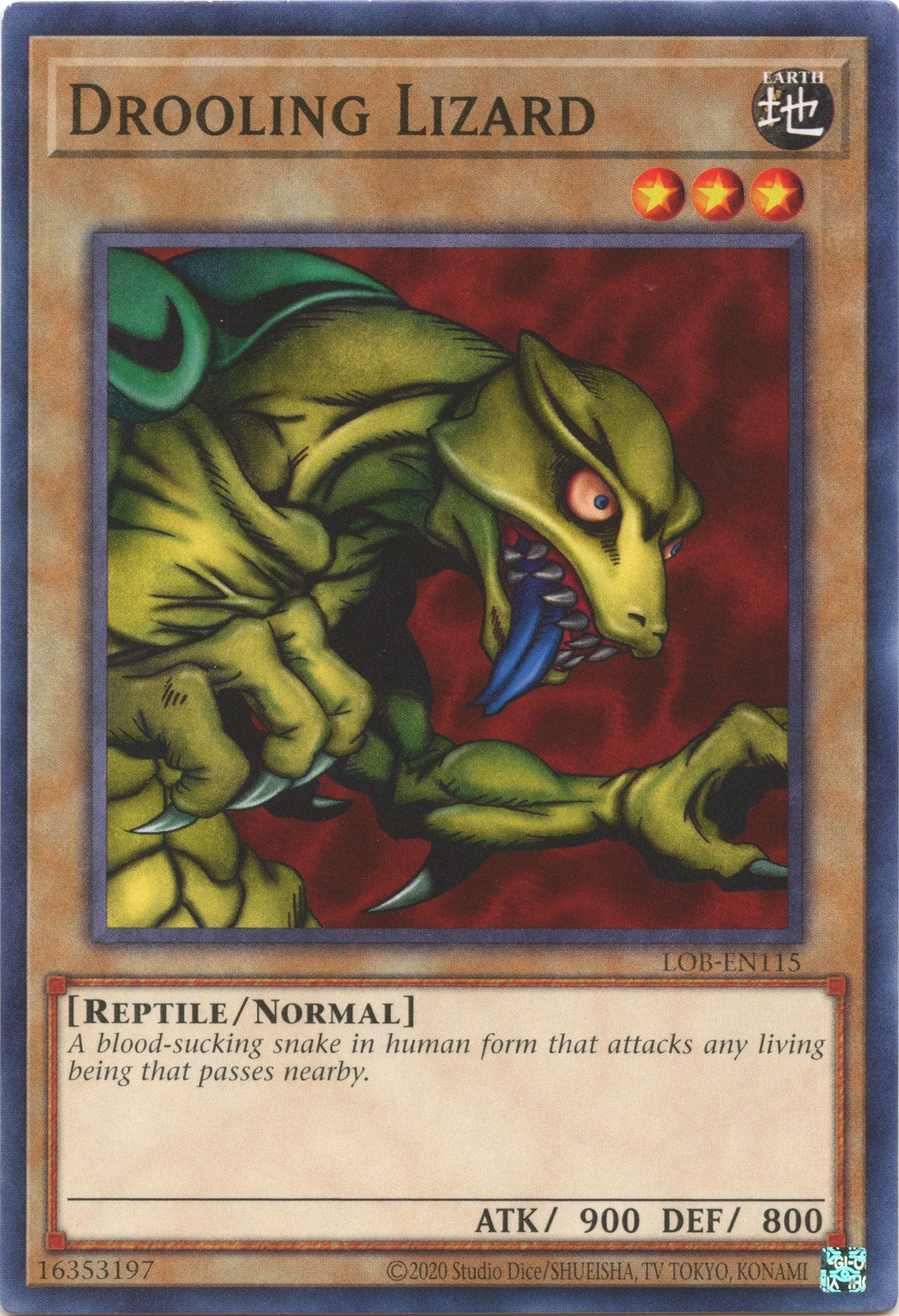Drooling Lizard (25th Anniversary) [LOB-EN115] Common | Odin's Place