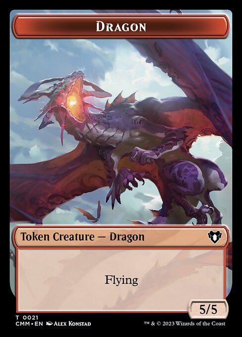 Elemental (0024) // Dragon (0021) Double-Sided Token [Commander Masters Tokens] | Odin's Place