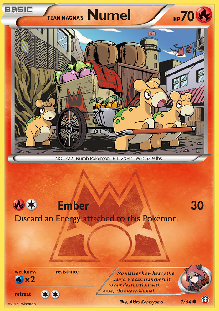 Team Magma's Numel (1/34) [XY: Double Crisis] | Odin's Place
