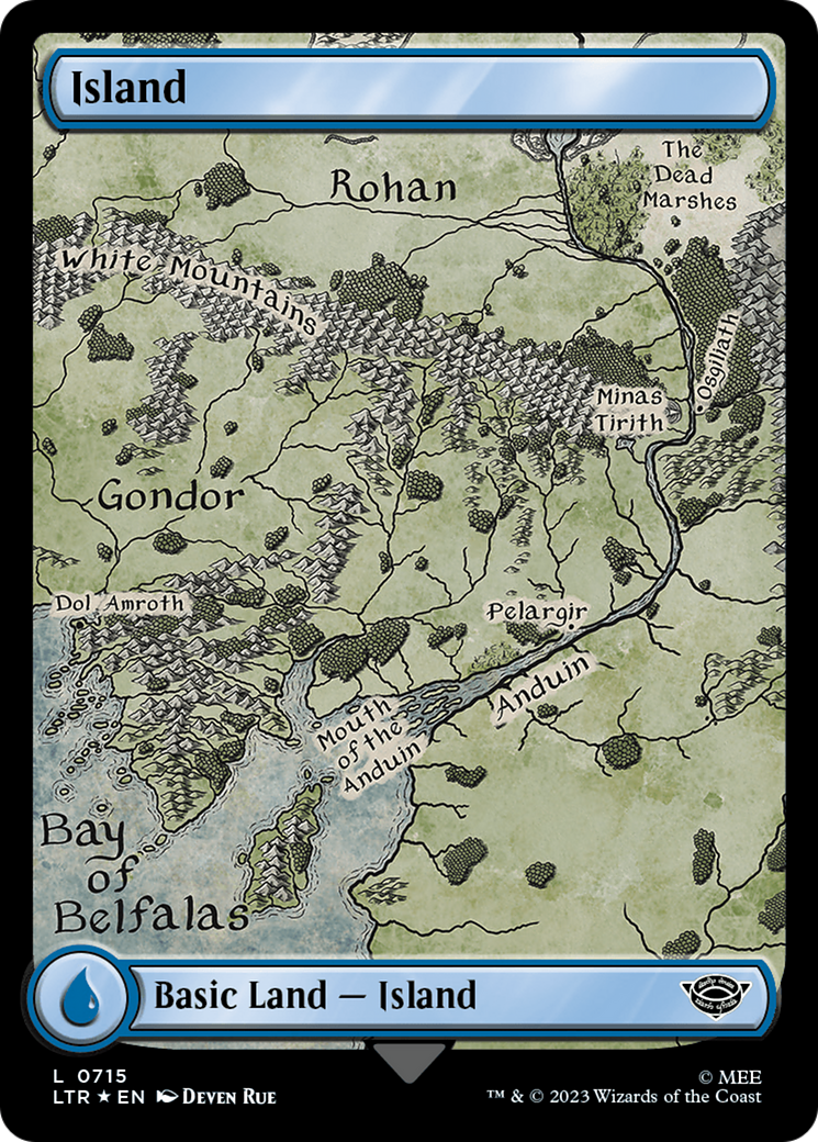 Island (0715) (Surge Foil) [The Lord of the Rings: Tales of Middle-Earth] | Odin's Place