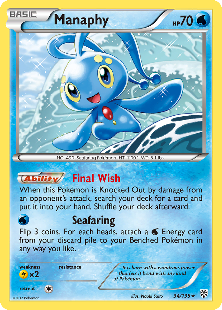 Manaphy (34/135) [Black & White: Plasma Storm] | Odin's Place