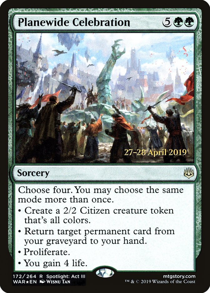 Planewide Celebration (172) [War of the Spark Prerelease Promos] | Odin's Place