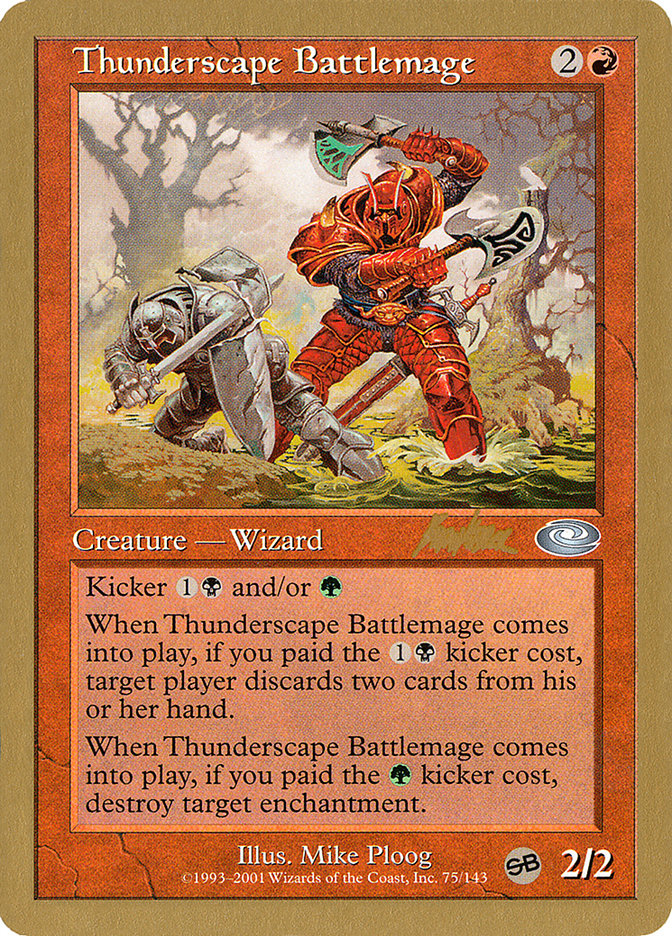 Thunderscape Battlemage (Brian Kibler) (SB) [World Championship Decks 2002] | Odin's Place