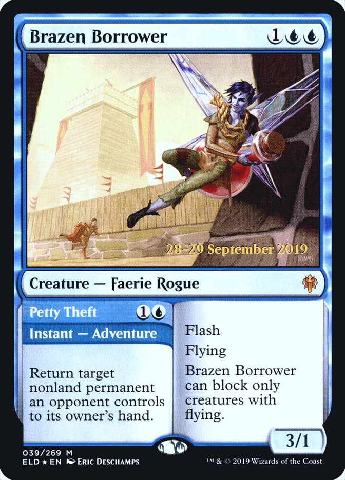 Brazen Borrower // Petty Theft [Throne of Eldraine Prerelease Promos] | Odin's Place