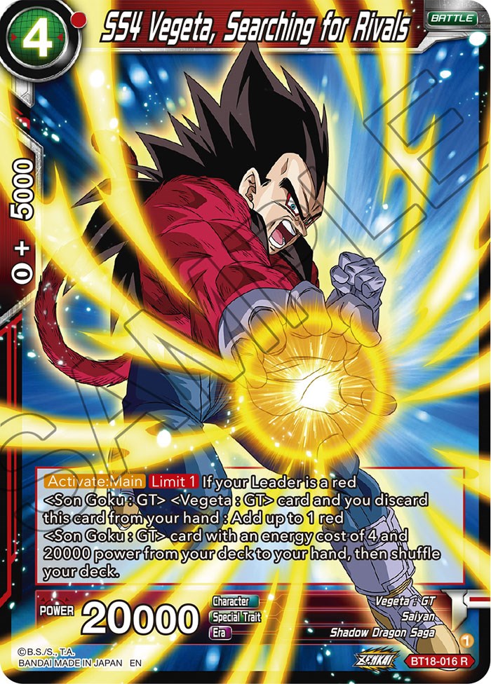 SS4 Vegeta, Searching for Rivals (BT18-016) [Dawn of the Z-Legends] | Odin's Place