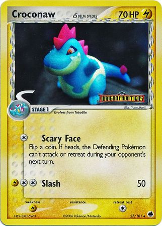Croconaw (27/101) (Delta Species) (Stamped) [EX: Dragon Frontiers] | Odin's Place