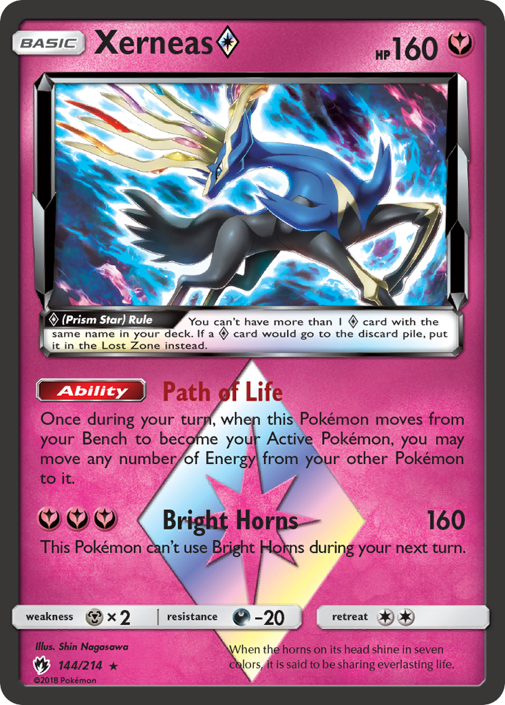 Xerneas (144/214) (Prism Star) [Sun & Moon: Lost Thunder] | Odin's Place