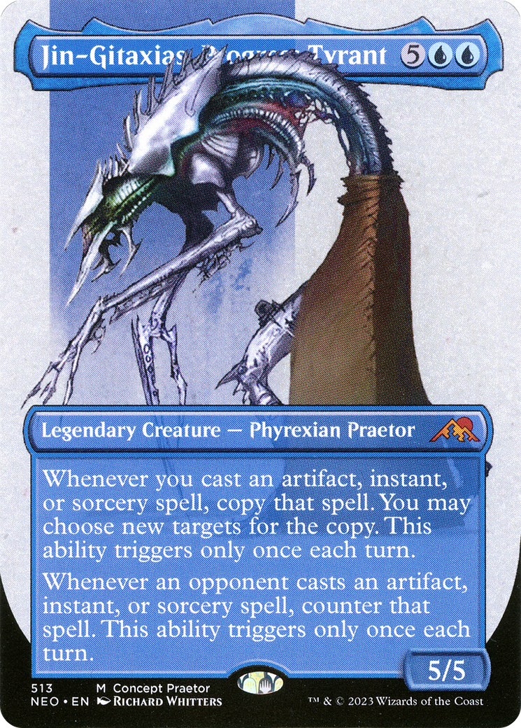 Jin-Gitaxias, Progress Tyrant (Borderless Concept Praetors) [Phyrexia: All Will Be One] | Odin's Place