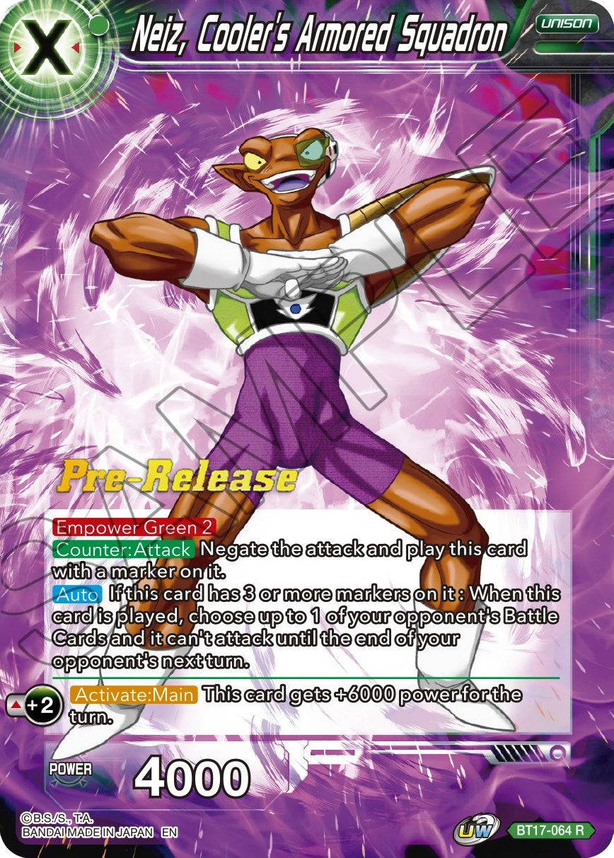Neiz, Cooler's Armored Squadron (BT17-064) [Ultimate Squad Prerelease Promos] | Odin's Place