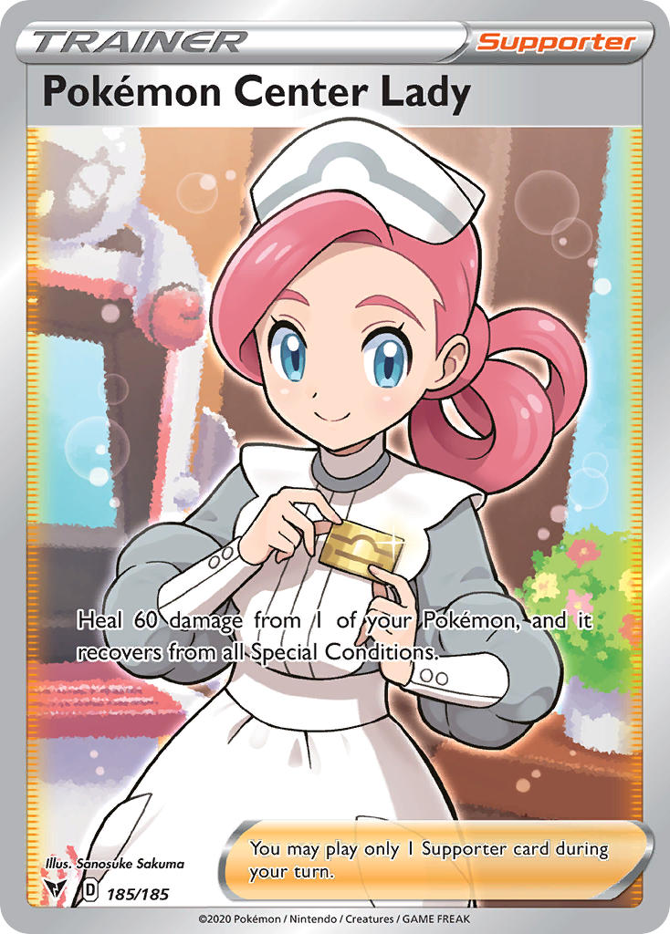 Pokemon Center Lady (185/185) [Sword & Shield: Vivid Voltage] | Odin's Place