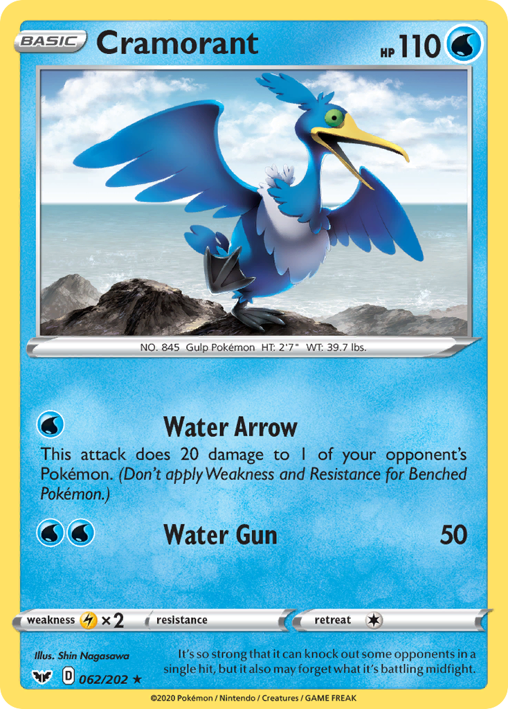 Cramorant (062/202) [Sword & Shield: Base Set] | Odin's Place