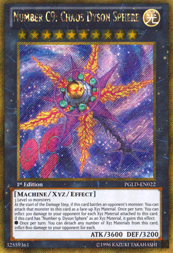 Number C9: Chaos Dyson Sphere [PGLD-EN022] Gold Secret Rare | Odin's Place