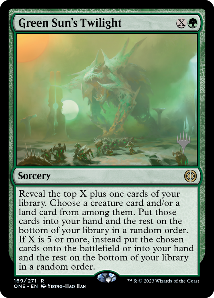 Green Sun's Twilight (Promo Pack) [Phyrexia: All Will Be One Promos] | Odin's Place