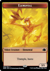 Zombie // Elemental Double-Sided Token [Dominaria Remastered Tokens] | Odin's Place