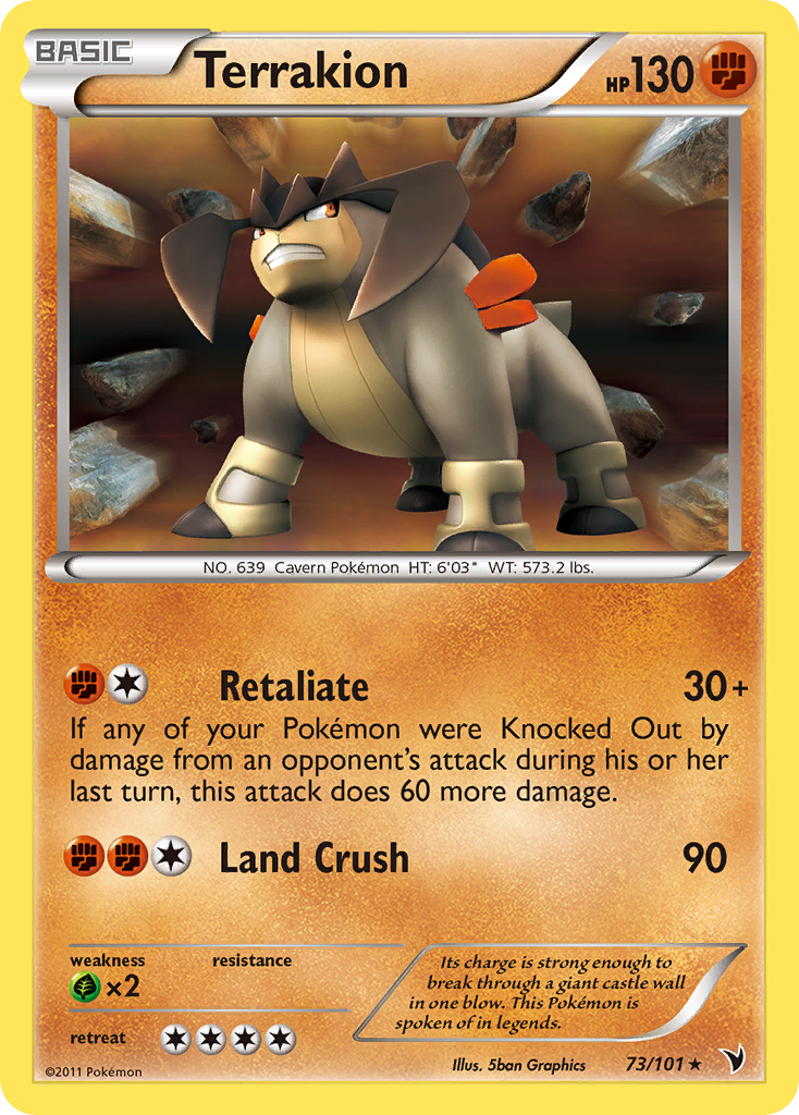 Terrakion (73/101) [Black & White: Noble Victories] | Odin's Place