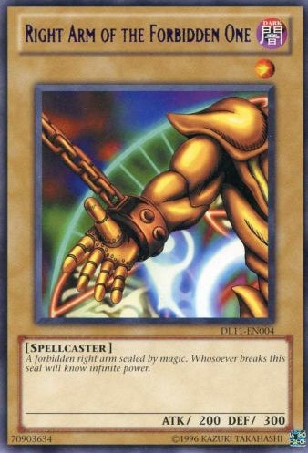 Right Arm of the Forbidden One (Purple) [DL11-EN004] Rare | Odin's Place