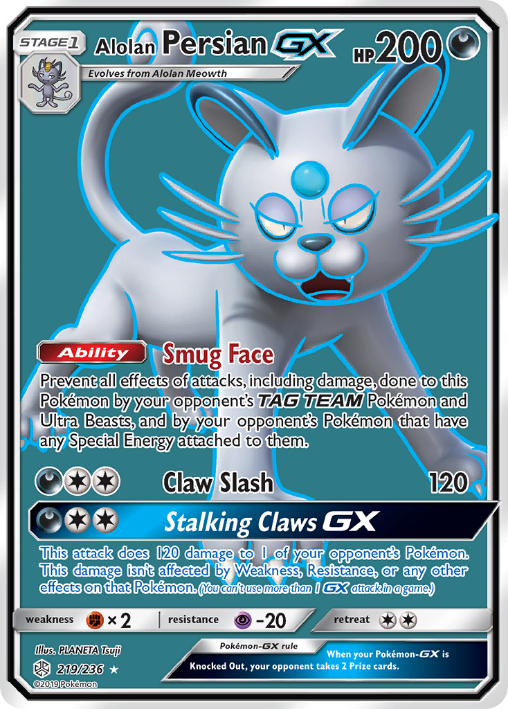 Alolan Persian GX (219/236) [Sun & Moon: Cosmic Eclipse] | Odin's Place