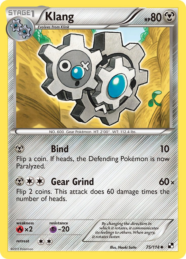 Klang (75/114) (Cracked Ice Holo) (Blister Exclusive) [Black & White: Base Set] | Odin's Place