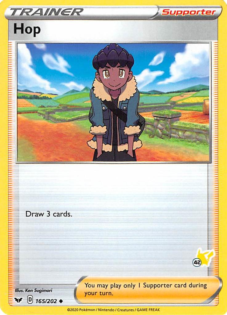 Hop (165/202) (Pikachu Stamp #42) [Battle Academy 2022] | Odin's Place