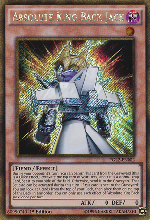 Absolute King Back Jack [PGL2-EN002] Gold Secret Rare | Odin's Place