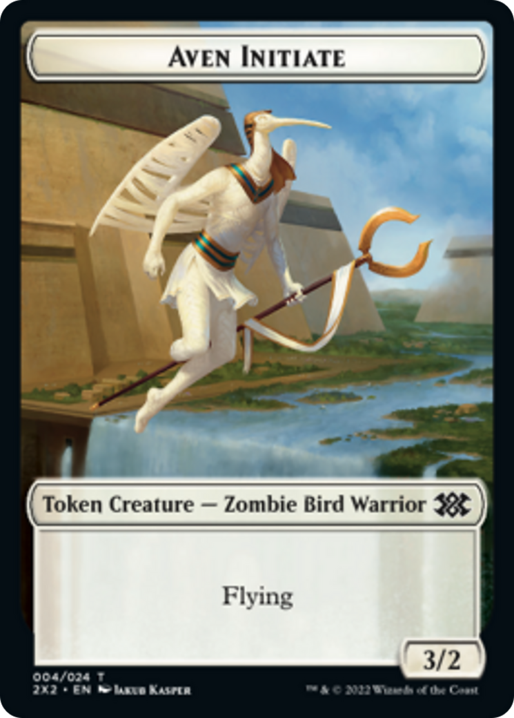 Boar // Aven Initiate Double-Sided Token [Double Masters 2022 Tokens] | Odin's Place