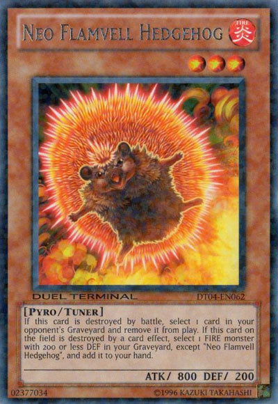 Neo Flamvell Hedgehog [DT04-EN062] Rare | Odin's Place