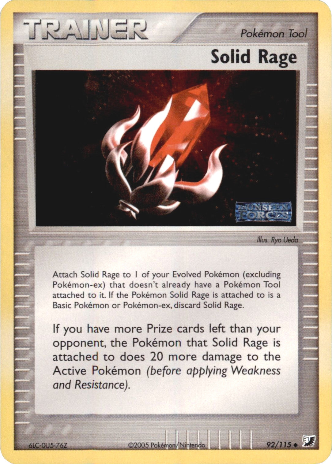 Solid Rage (92/115) (Stamped) [EX: Unseen Forces] | Odin's Place