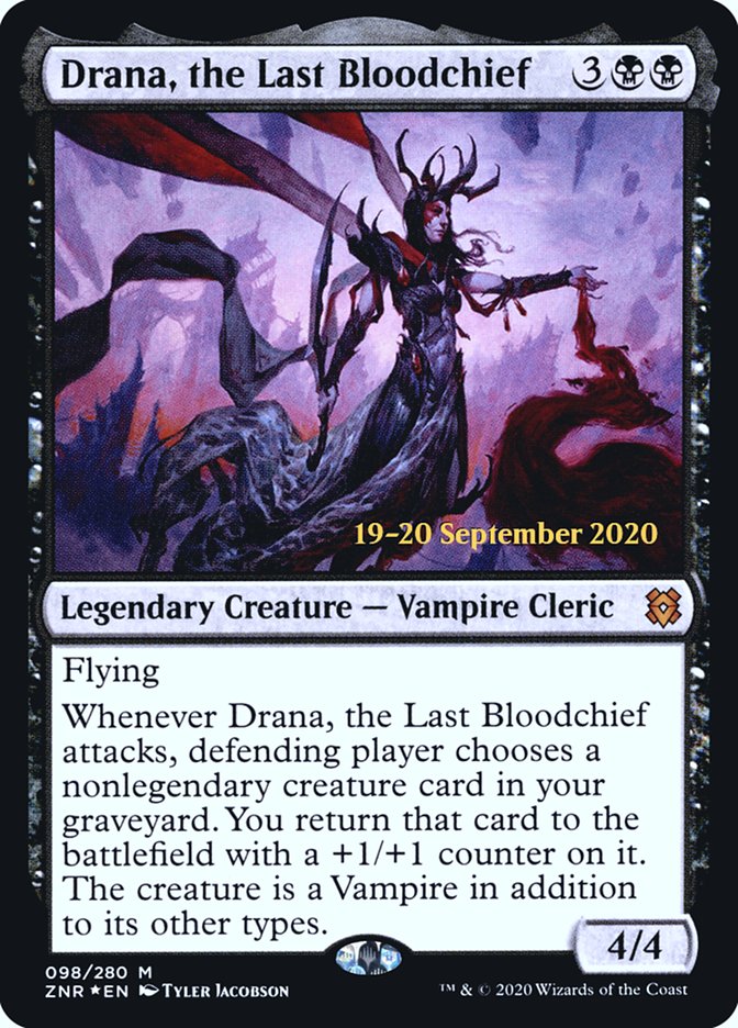 Drana, the Last Bloodchief [Zendikar Rising Prerelease Promos] | Odin's Place