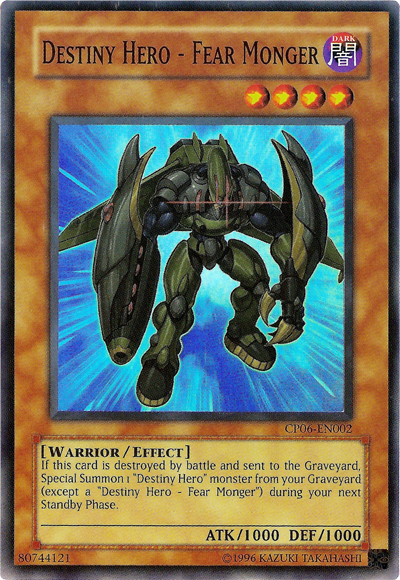 Destiny Hero - Fear Monger [CP06-EN002] Super Rare | Odin's Place