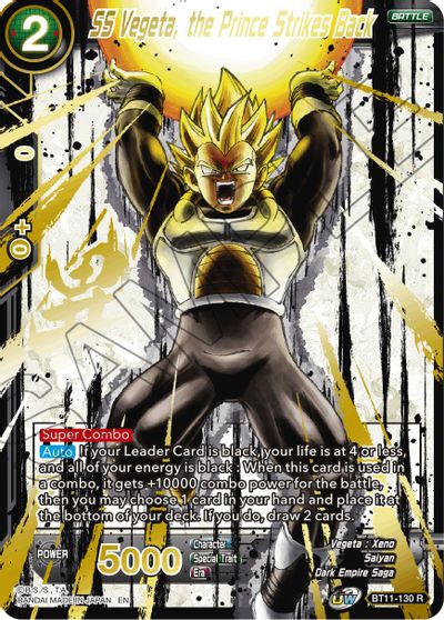SS Vegeta, the Prince Strikes Back (Alternate Art) (BT11-130) [Special Anniversary Set 2021] | Odin's Place