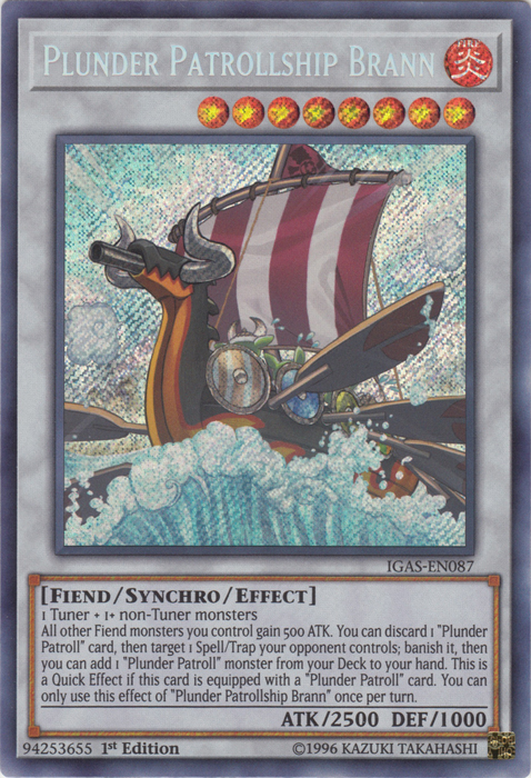 Plunder Patrollship Brann [IGAS-EN087] Secret Rare | Odin's Place