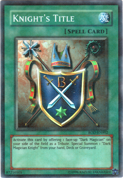 Knight's Title (Reshef of Destruction) [ROD-EN002] Super Rare | Odin's Place