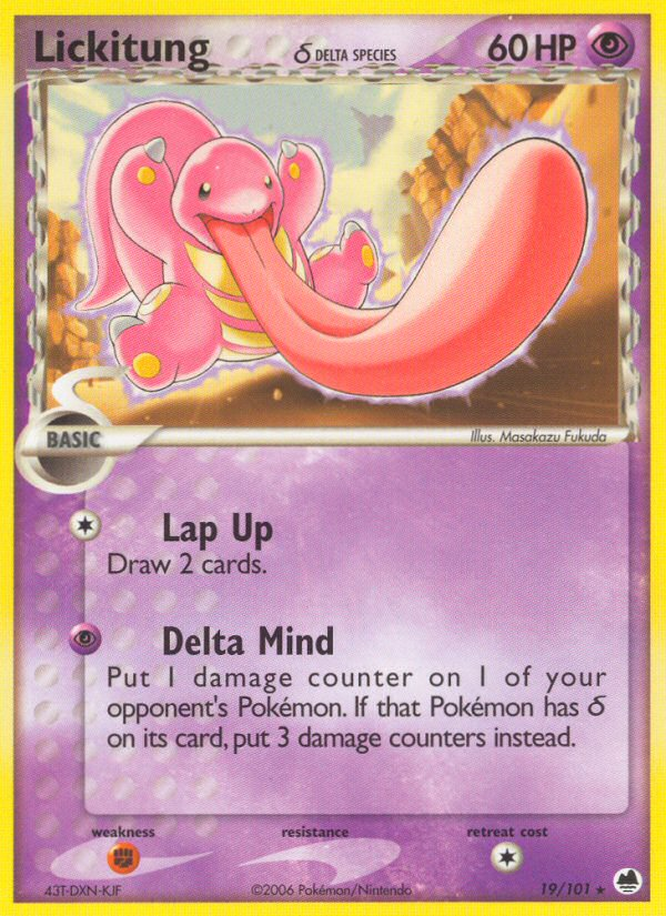 Lickitung (19/101) (Delta Species) [EX: Dragon Frontiers] | Odin's Place
