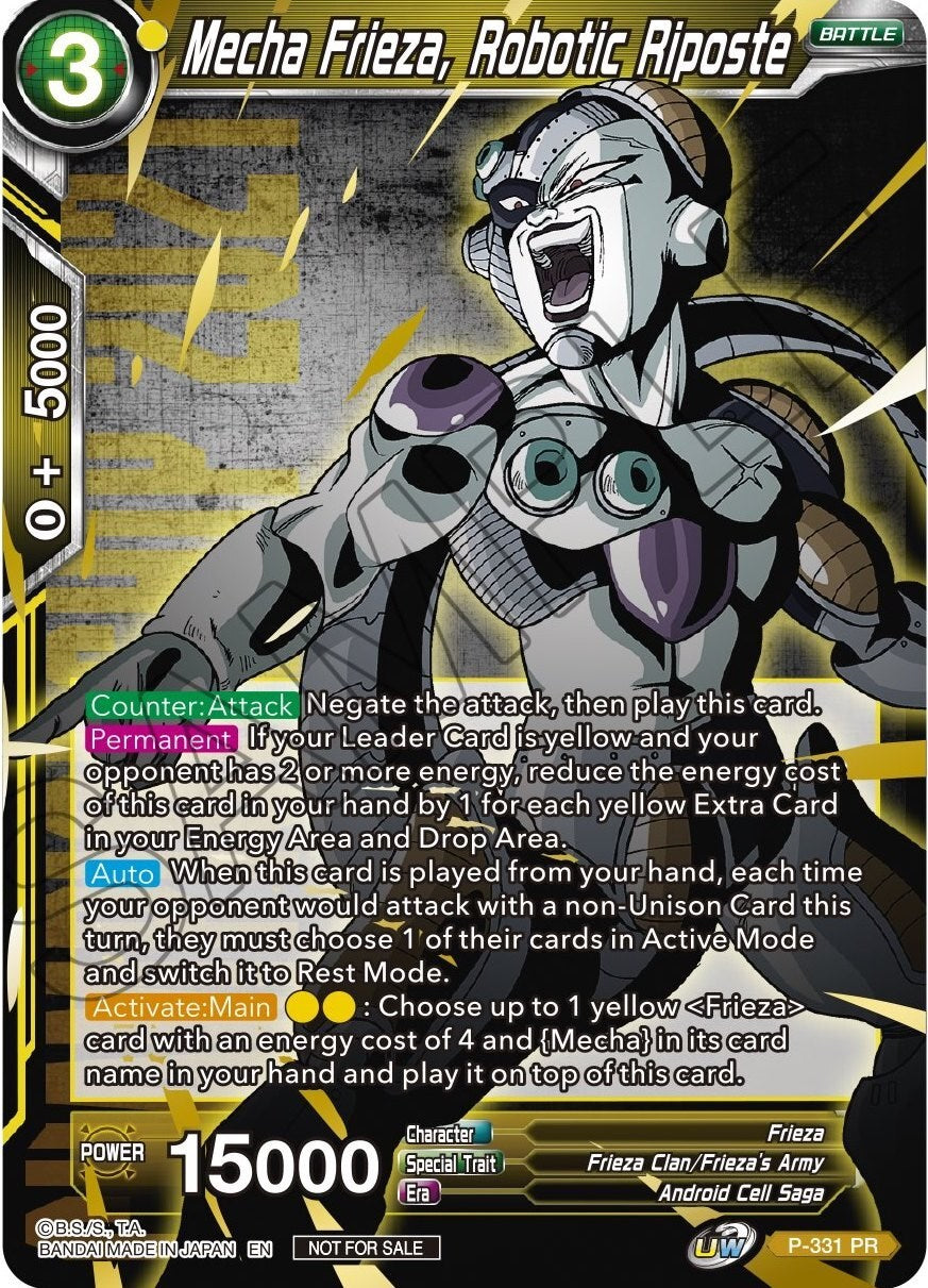 Mecha Frieza, Robotic Riposte (Gold Stamped) (P-331) [Tournament Promotion Cards] | Odin's Place
