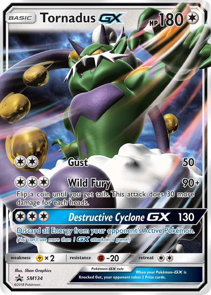 Tornadus GX (SM134) [Sun & Moon: Black Star Promos] | Odin's Place