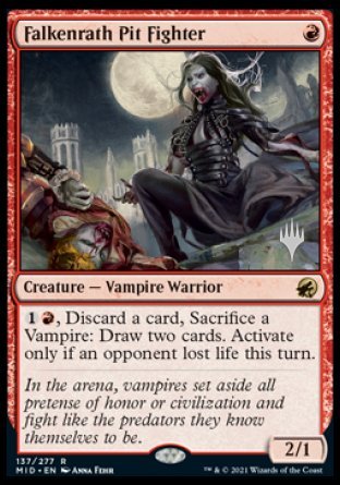 Falkenrath Pit Fighter (Promo Pack) [Innistrad: Midnight Hunt Promos] | Odin's Place