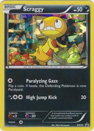 Scraggy (BW25) (Cracked Ice Holo) [Black & White: Black Star Promos] | Odin's Place