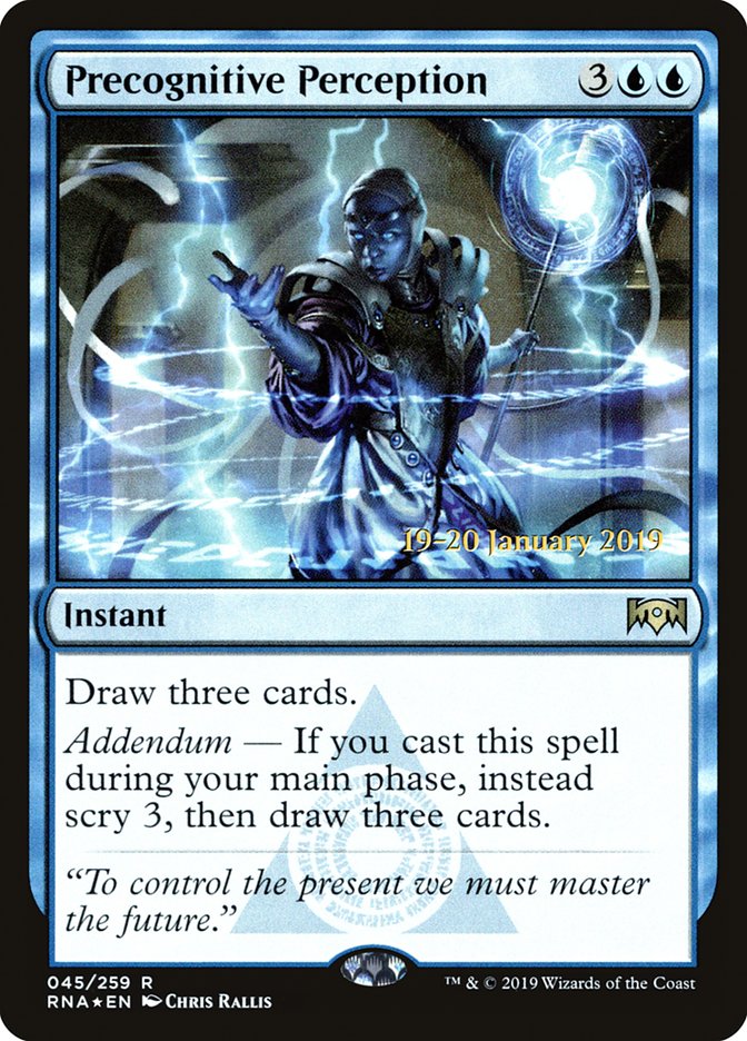Precognitive Perception (45) [Ravnica Allegiance Prerelease Promos] | Odin's Place