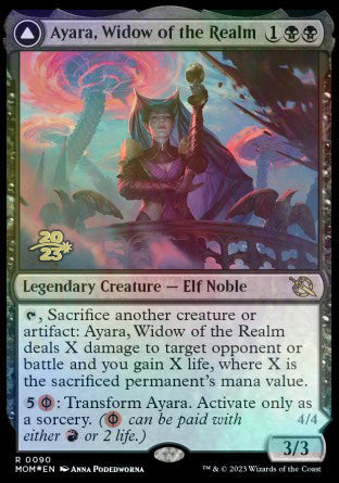 Ayara, Widow of the Realm // Ayara, Furnace Queen [March of the Machine Prerelease Promos] | Odin's Place