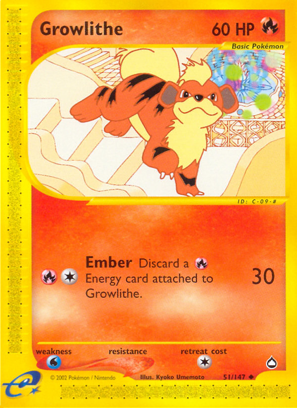Growlithe (51/147) [Aquapolis] | Odin's Place