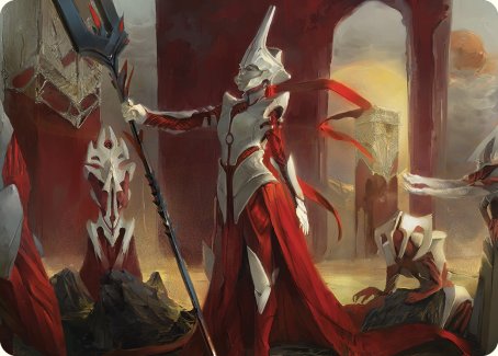 Porcelain Zealot Art Card [Phyrexia: All Will Be One Art Series] | Odin's Place